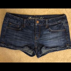 Dark blue jean shorts
